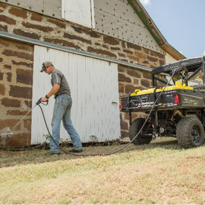 Ag Spray UTV Hand Crank Hose Reel 50' Hose & Swivel Bracket - Graneer